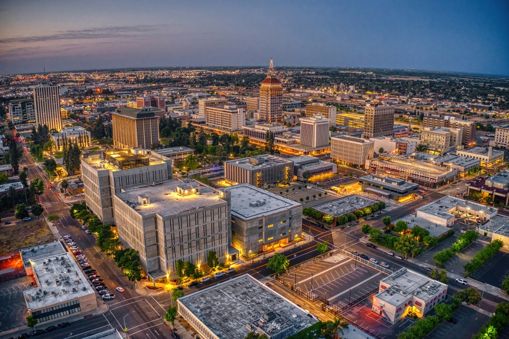 Aerial View of Fresno California